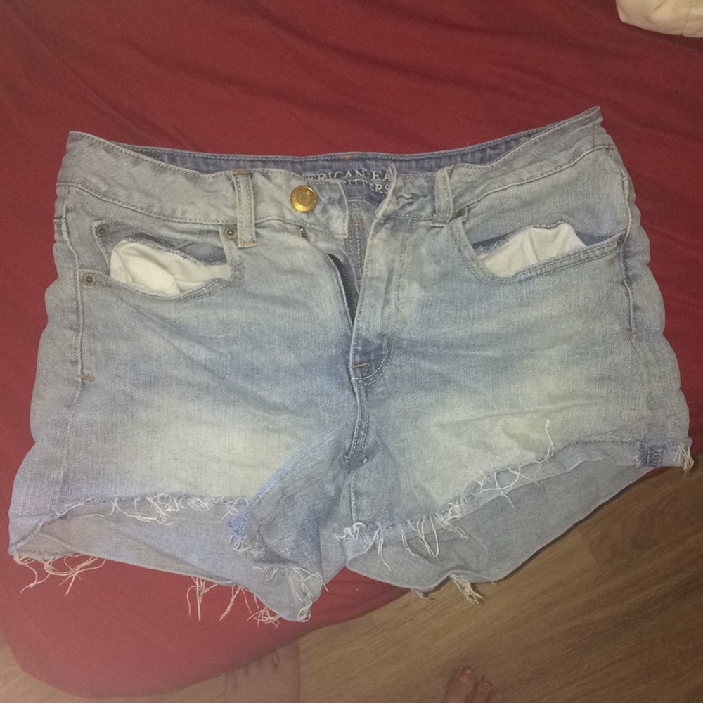 High rise jean shorts